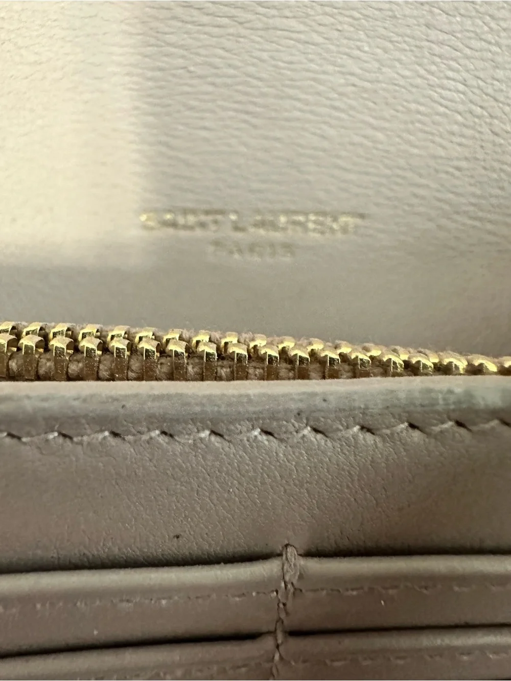 Saint Laurent Blush Pink Wallet with Gold Hardware